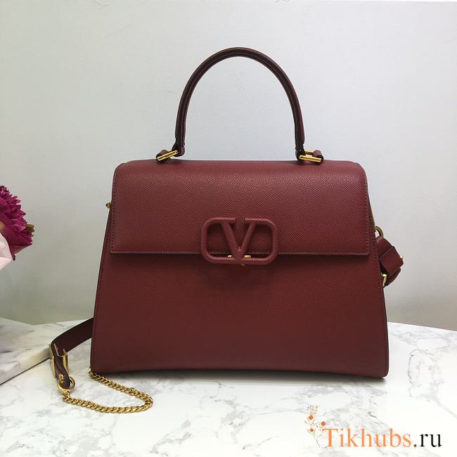 VALENTINO Vsling Handbag Wine Red 2829 Size 30.5 X 14 X 21 cm - 1