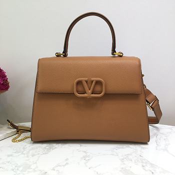 VALENTINO Vsling Handbag Brown 2829 Size 30.5 X 14 X 21 cm