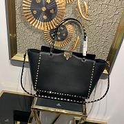 Valentino Tote Gold Stud Black 0970B Size 33 × 14 × 26 cm - 1