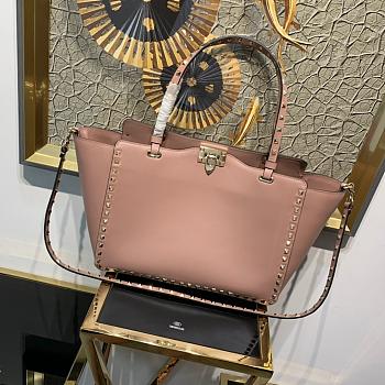 Valentino Tote Gold Stud pink 0970B Size 33 × 14 × 26 cm