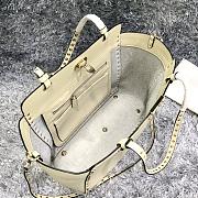 Valentino Tote Gold Stud White 0970B Size 33 × 14 × 26 cm - 4