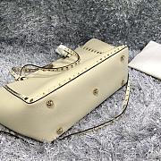 Valentino Tote Gold Stud White 0970B Size 33 × 14 × 26 cm - 2