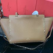 Valentino Tote Gold Stud Brown 0970B Size 33 × 14 × 26 cm - 4