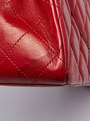 Chanel Lambskin Flap Bag Gold-Tone Metal Red Size 33 cm - 2