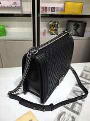 Chanel LeBoy Caviar Handbag Silver Hardware 30cm - 6