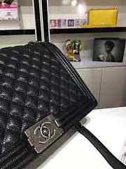 Chanel LeBoy Caviar Handbag Silver Hardware 30cm - 5