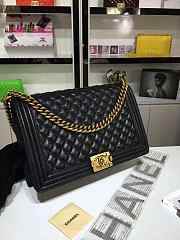 Chanel LeBoy Caviar Handbag Gold Hardware 30cm - 1