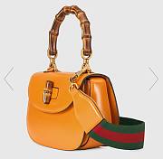 Gucci Top Handle Bag In Orange Leather 675797 Size 21 x 15 x 7 cm - 3