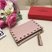 Valentino Rockstud Grainy Calfskin Coin Purse And Cardholder Size 13 cm - 2