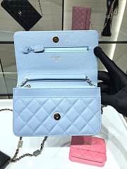 Chanel WOC Caviar AP2400 Blue Size 19 cm - 3