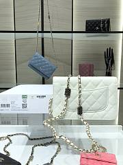 Chanel WOC Caviar AP2400 White Size 19 cm - 2