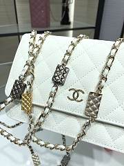 Chanel WOC Caviar AP2400 White Size 19 cm - 5