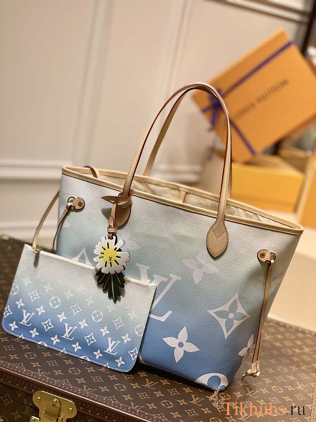 LV NEVERFULL Medium Handbag Blue M45678 Size 32x29x17cm - 1