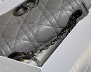 Dior Caro Black Hardware in Grey 25x 15.5x 8 cm - 6