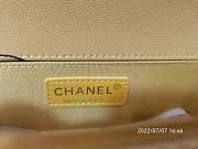 Chanel Leboy Grain Calfskin Yellow 01 67086 Size 25 cm - 3