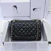 Modishbags Flap Bag Caviar in Black 30cm with Gold Hardware - 3