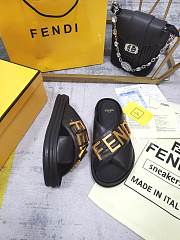 Fendi Black leather Slippers - 5