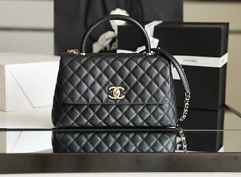 Chanel Coco Handle Black Cavier Gold Hardware 29x12x12cm