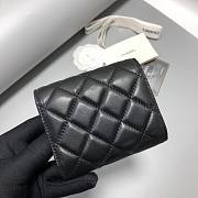 Chanel Black Lambskin Silver Hardware Wallet 11.5x10.5x2cm - 6