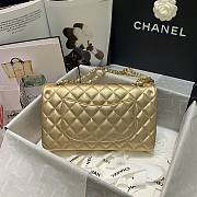 Chanel Flap Bag Lambskin Gold Color GHW 1112 Size 25 cm - 3