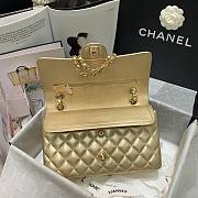 Chanel Flap Bag Lambskin Gold Color GHW 1112 Size 25 cm - 4