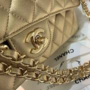 Chanel Flap Bag Lambskin Gold Color GHW 1112 Size 25 cm - 5