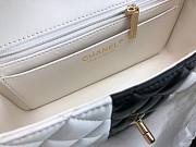 Chanel Flap Bag Black White Gold Hardware 20cm - 5