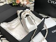 Chanel Flap Bag Black White Gold Hardware 20cm - 4