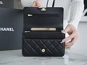 Chanel Handle WOC Black Silver Hardware 19.2x12.3x3.5cm - 5