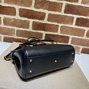 Gucci Handle Bag With Double G Black 25x19x11cm - 6