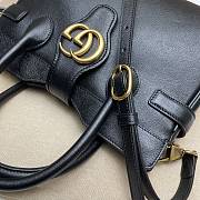 Gucci Handle Bag With Double G Black 25x19x11cm - 3