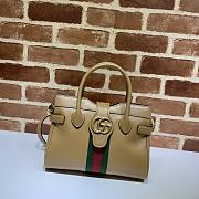 Gucci Handle Bag With Double G Brown 25x19x11cm - 1