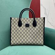 Gucci Supreme Canvas Tote Bag Black 31x26x14cm - 1