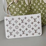 LV Neverfull Kaki and Beige 32x28x15cm - 3