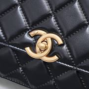 Chanel Small Flap Bag Calfskin Black Gold Hardware 22x14.5x8cm - 5