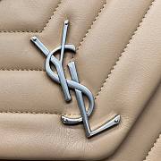 YSL Loulou Beige Silver Hardware 31x10x23cm - 3