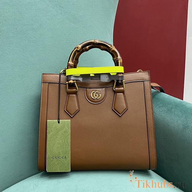 Gucci Diana Small Tote Bag Brown 27x24x11cm - 1