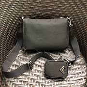 Prada Saffiano Black Shoulder Bag 24x18.5x6cm - 4