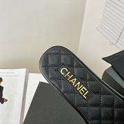 Chanel Black Turnlock Slide - 5