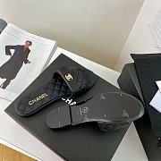 Chanel Black Turnlock Slide - 2