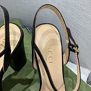 Gucci Black Leather Sandal 10cm - 5