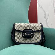 Gucci 1955 Horsebit Black Shoulder Bag Size 25 x 18 x 8 cm - 1