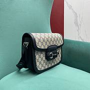 Gucci 1955 Horsebit Black Shoulder Bag Size 25 x 18 x 8 cm - 2