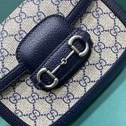 Gucci 1955 Horsebit Blue Shoulder Bag Size 20.5 x 5 x 15 cm - 2