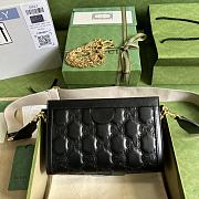 Gucci Matelassé Leather Black Shoulder Bag 26x17.5x8cm - 6