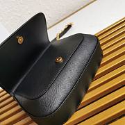 Prada Saffiano Leather Shoulder Bag Black 22x14x6.5cm - 6