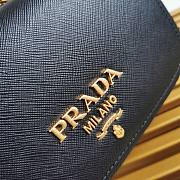 Prada Saffiano Leather Shoulder Bag Black 22x14x6.5cm - 2