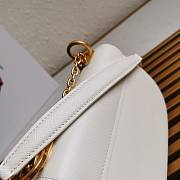 Prada Saffiano Leather Shoulder Bag White 22x14x6.5cm - 4