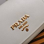 Prada Saffiano Leather Shoulder Bag White 22x14x6.5cm - 3