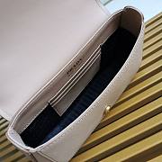 Prada Saffiano Leather Shoulder Bag White 22x14x6.5cm - 5